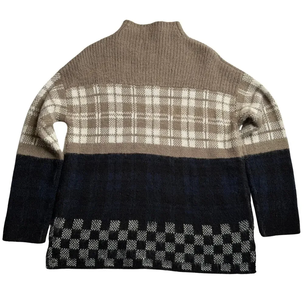 Urban Outfitters Silence + Noise Gunner Plaid Mock Neck Sweater